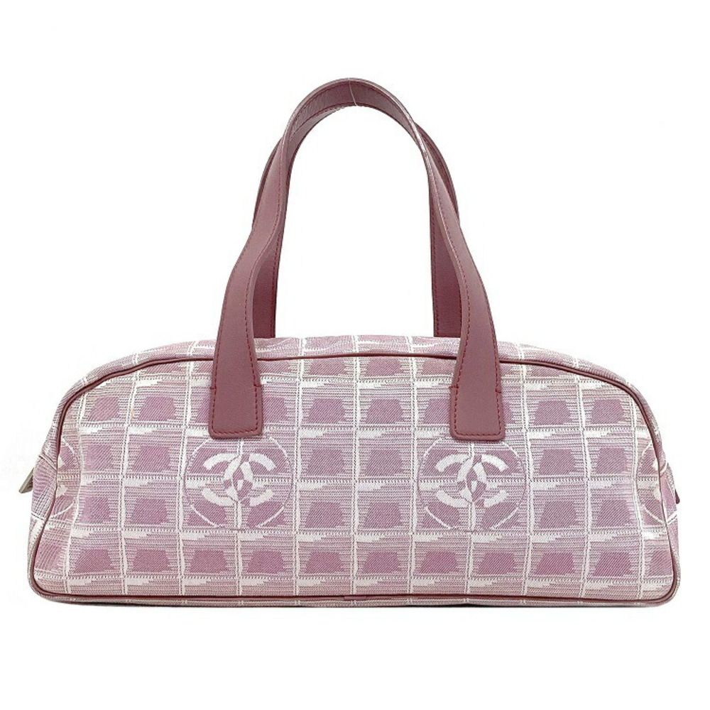 Chanel Boston Bag Pink Neutra Shoulder Leather Travel zipper